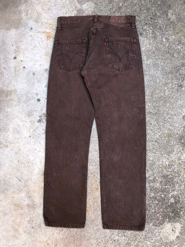 1990s Levis Faded Chocolate Brown 501 (29X29)