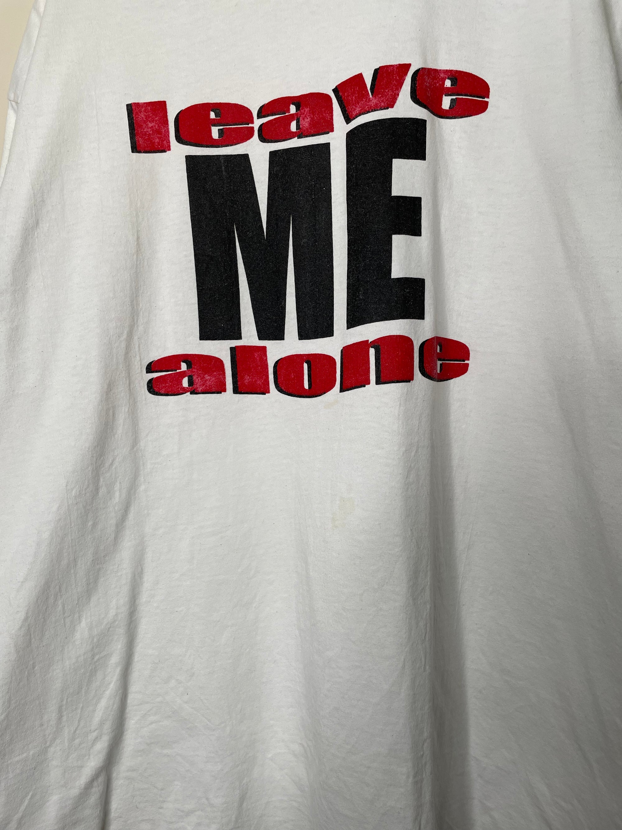 Vintage 00s “Leave Me Alone” Tee (XL)