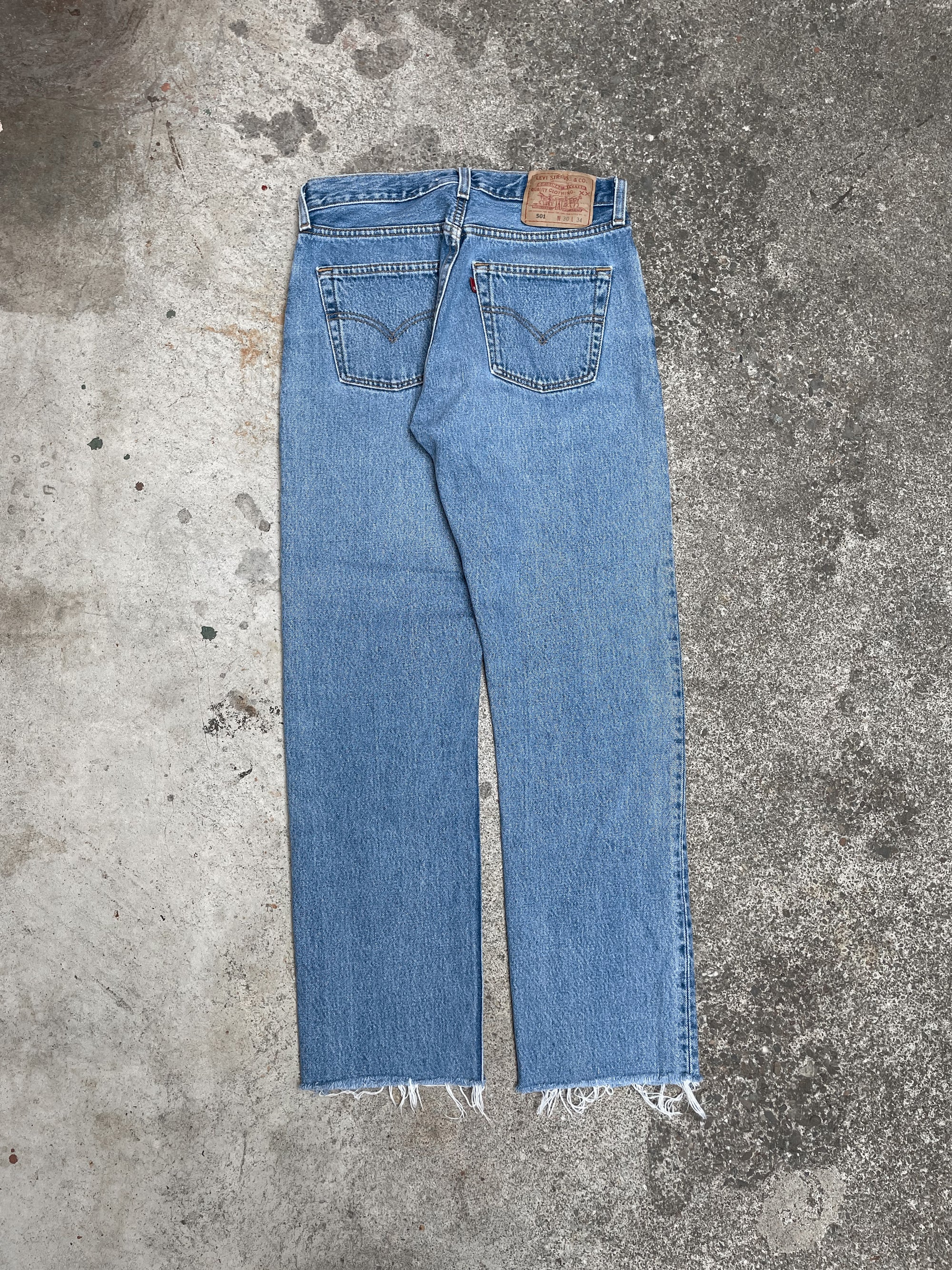 Vintage Levi’s Faded Blue 501 Raw Hem (28X28)