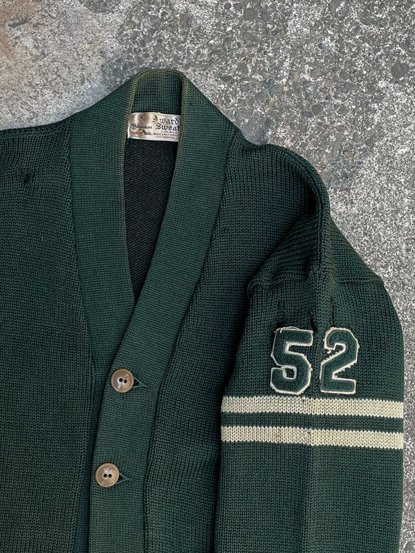 1950s Forest Green “Joel” Rodeo Knit Cardigan
