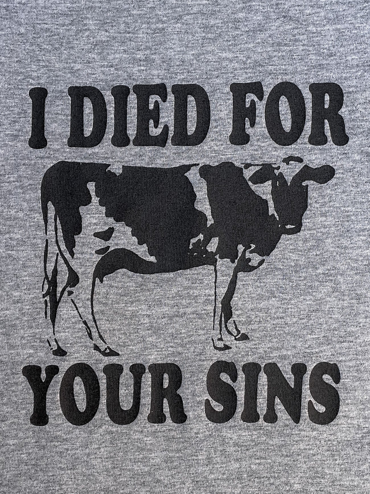 1990s “I Died For Your Sins” Heather Grey Tee