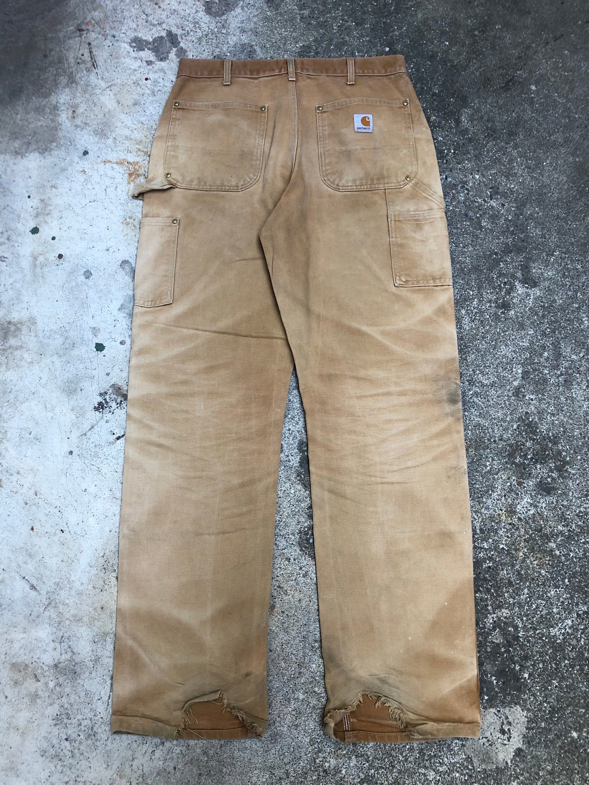 Carhartt B01 Tan Double Front Knee Work Pants (32X32)