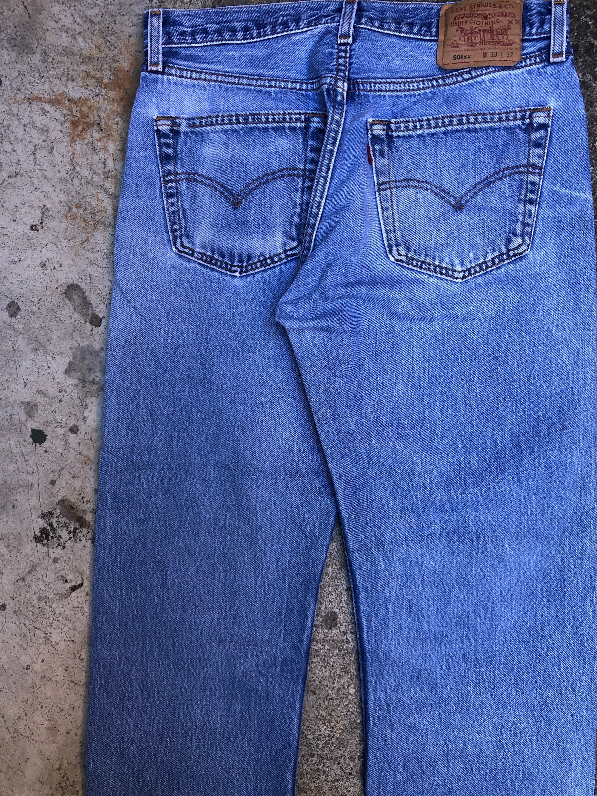 1990s Levis Faded Blue 501XX (31X27)