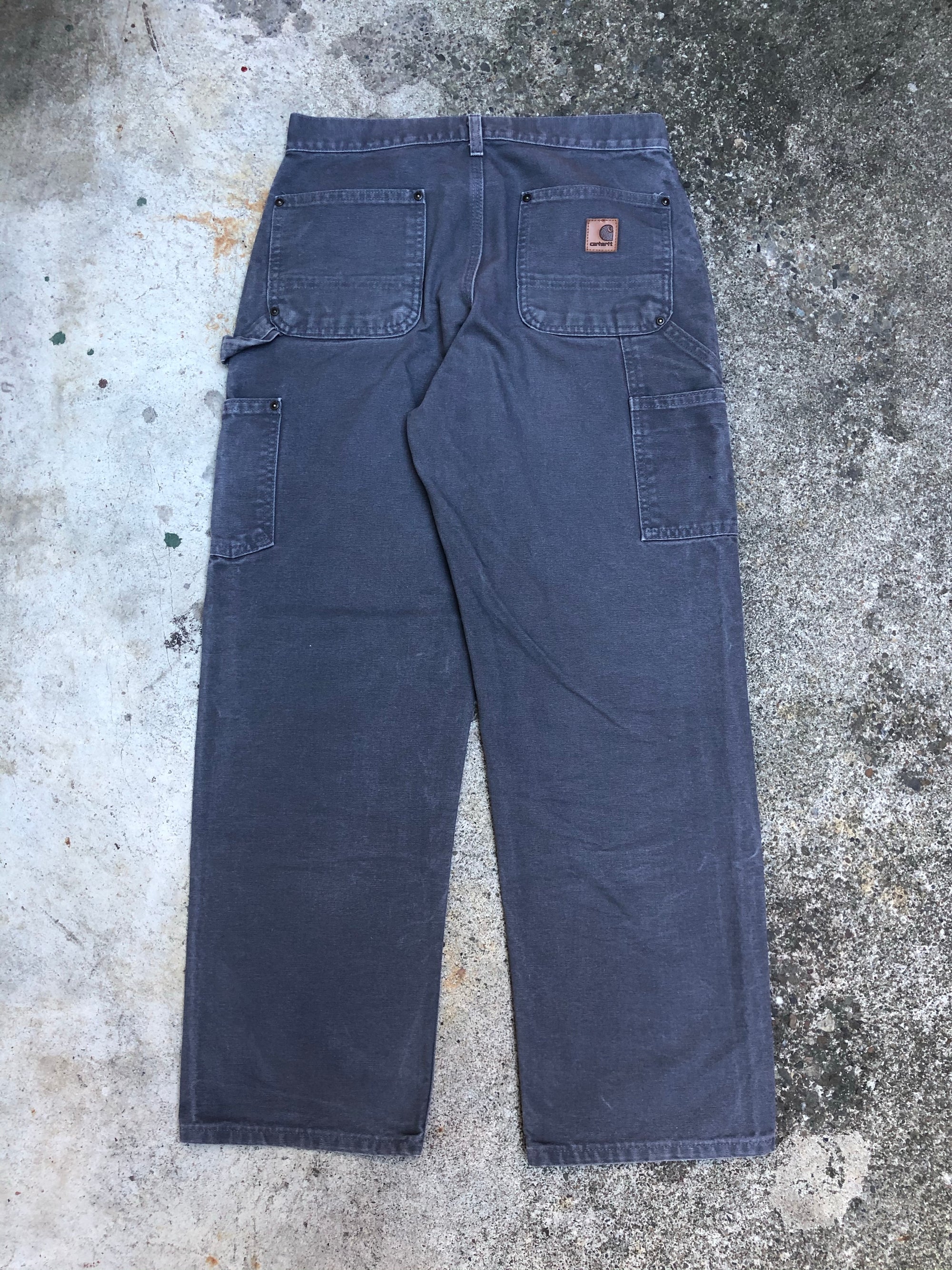 Carhartt B136 Gravel Grey Double Front Knee Work Pants (30X29)