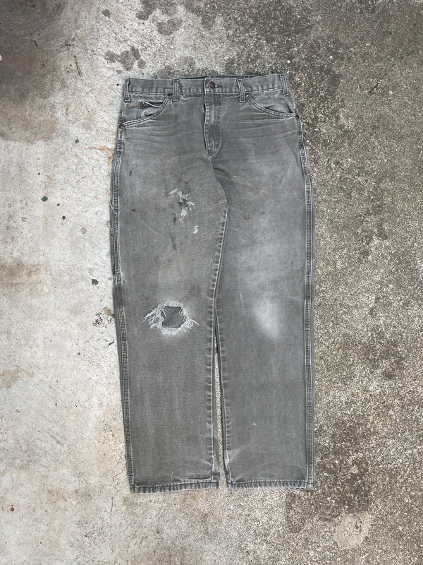 Dickies Painted Faded Green Work Pants (32X29)