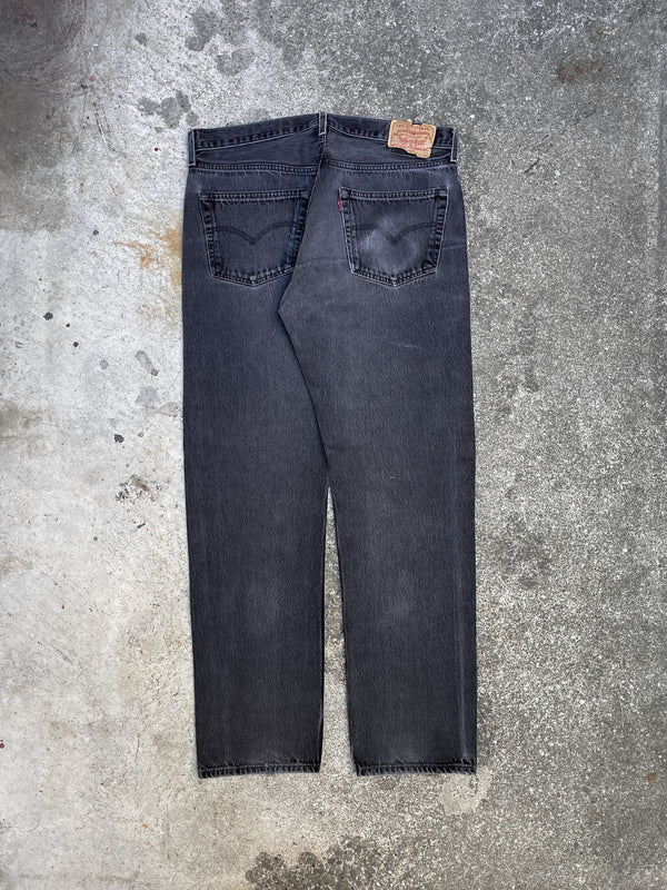 1990s Levi’s Distressed Faded Black 501 (35X32)