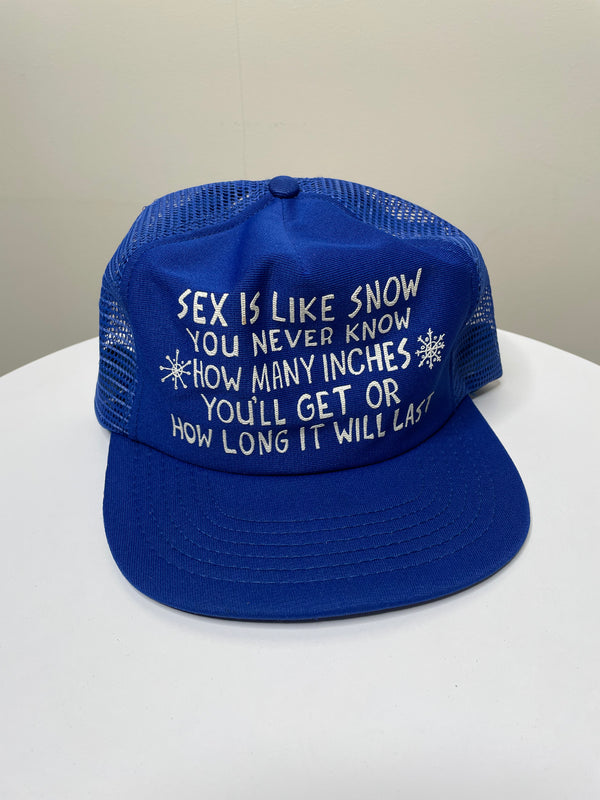 1980s “Sex Is Like Snow…” Trucker Hat