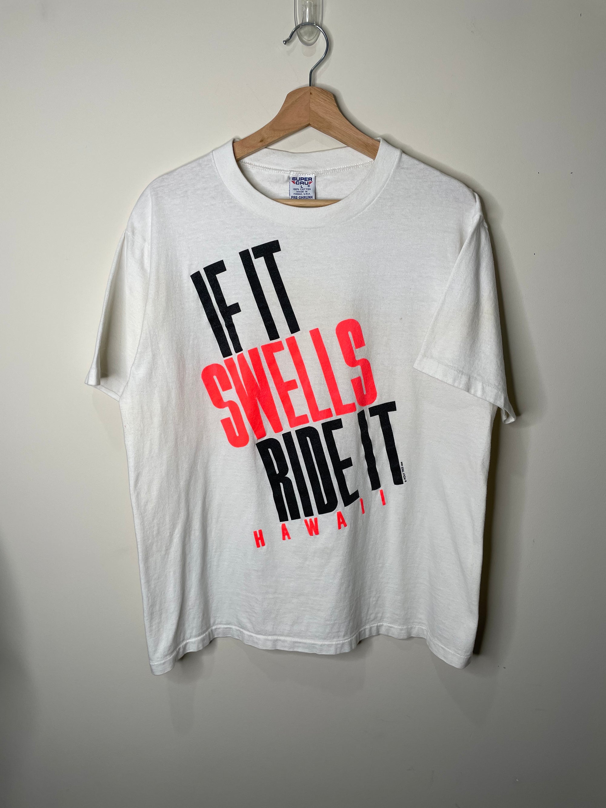 1980s/90s “If It Swells Ride It” Single Stitched Tee (M)