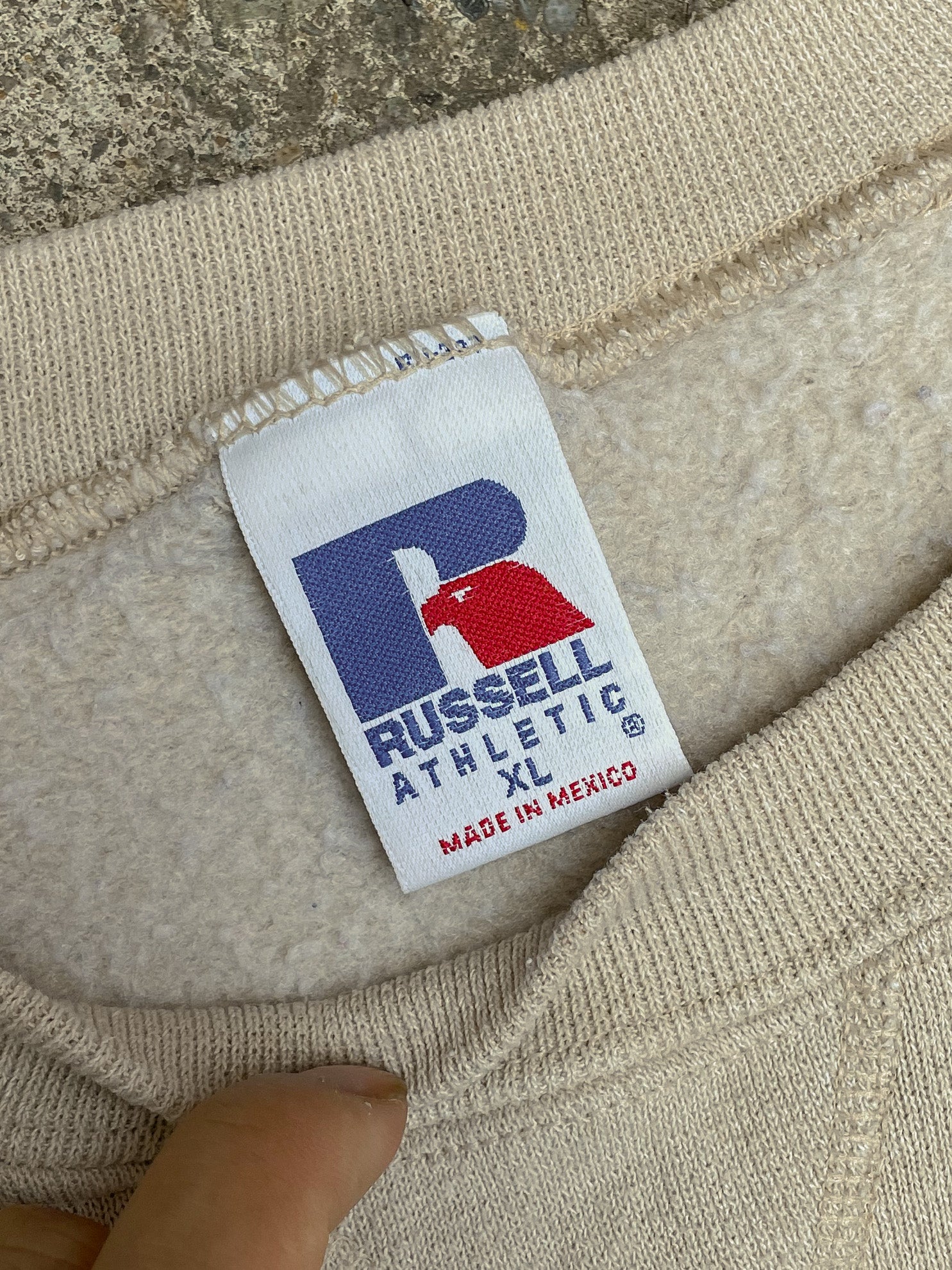 1990s Russell Cream Blank Sweatshirt