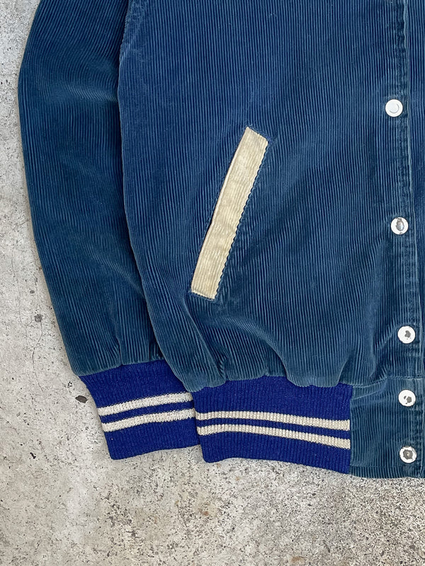 1970s “Pearl River” Chain Stitched Faded Corduroy Varsity Jacket