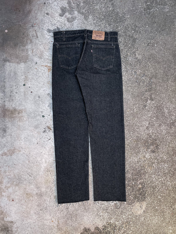 1990s Levi’s Dark Charcoal 505 Raw Hem (33X32)