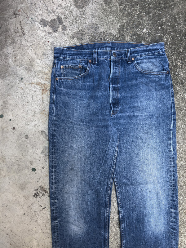 1980s/90s Levis Worn In Blue 501XX (33X31)