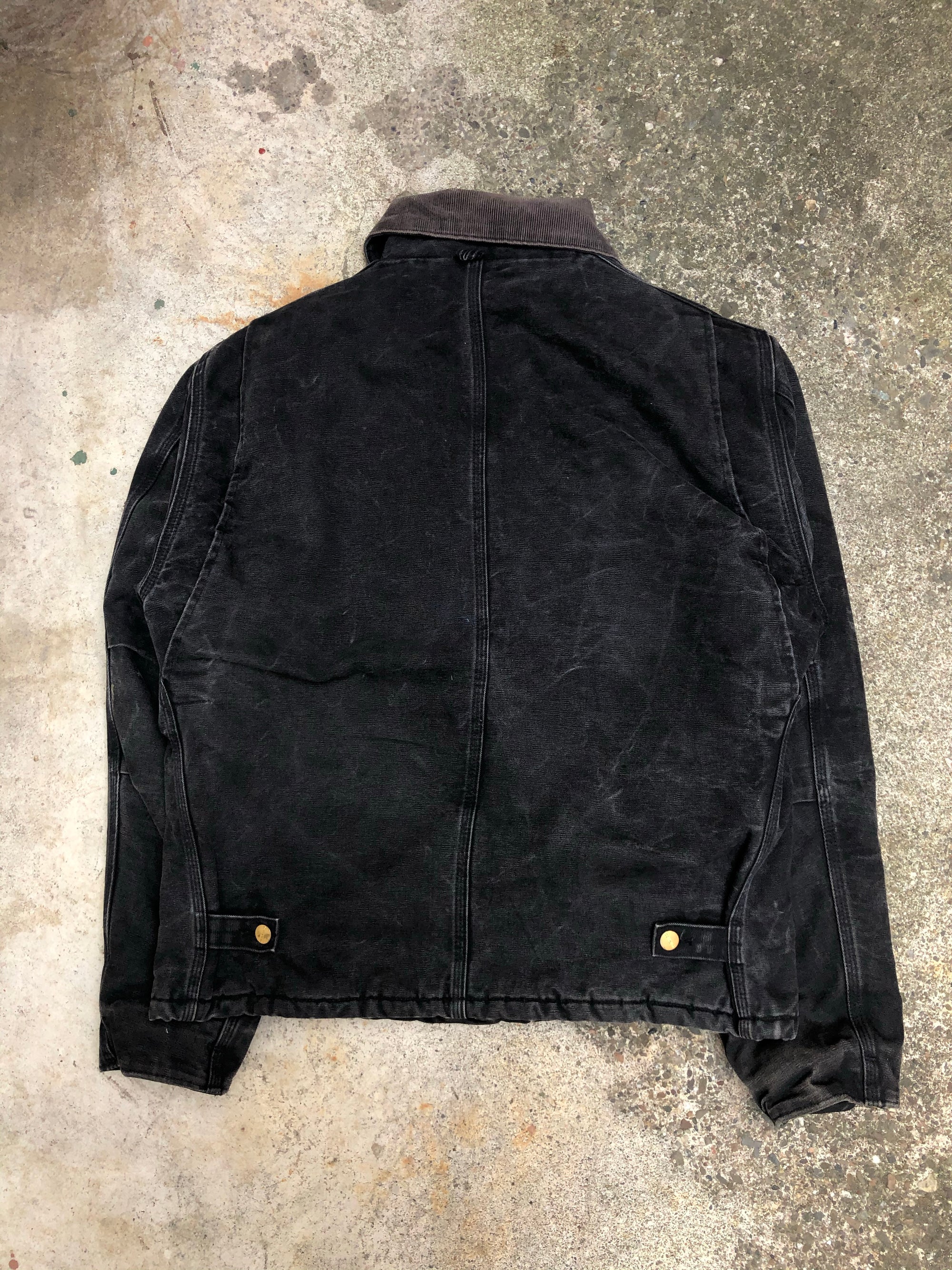 1990s Carhartt Faded Black Quilted Arctic Jacket (L)