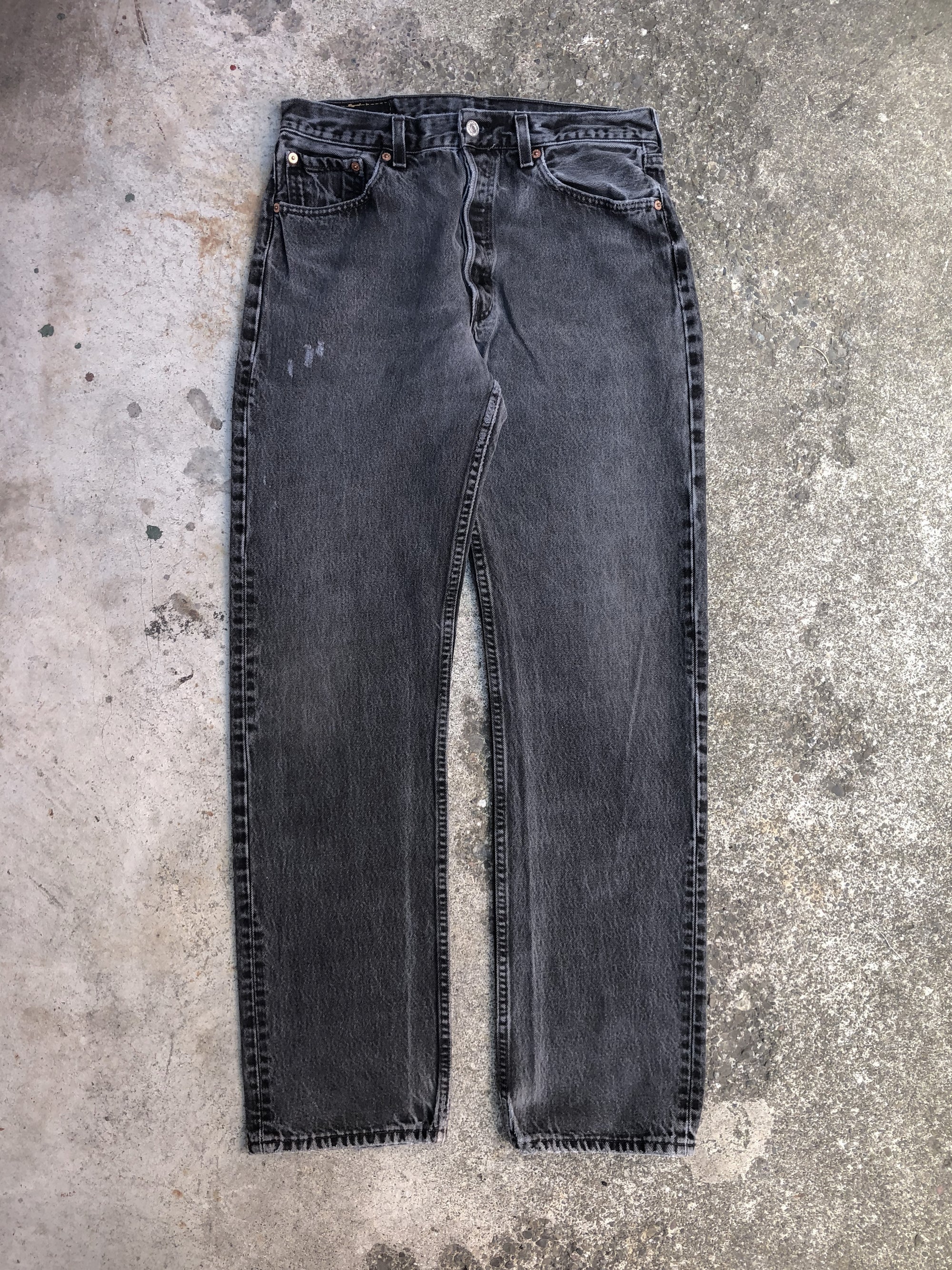 1990s Levis Faded Ash Black 501 (31X32)