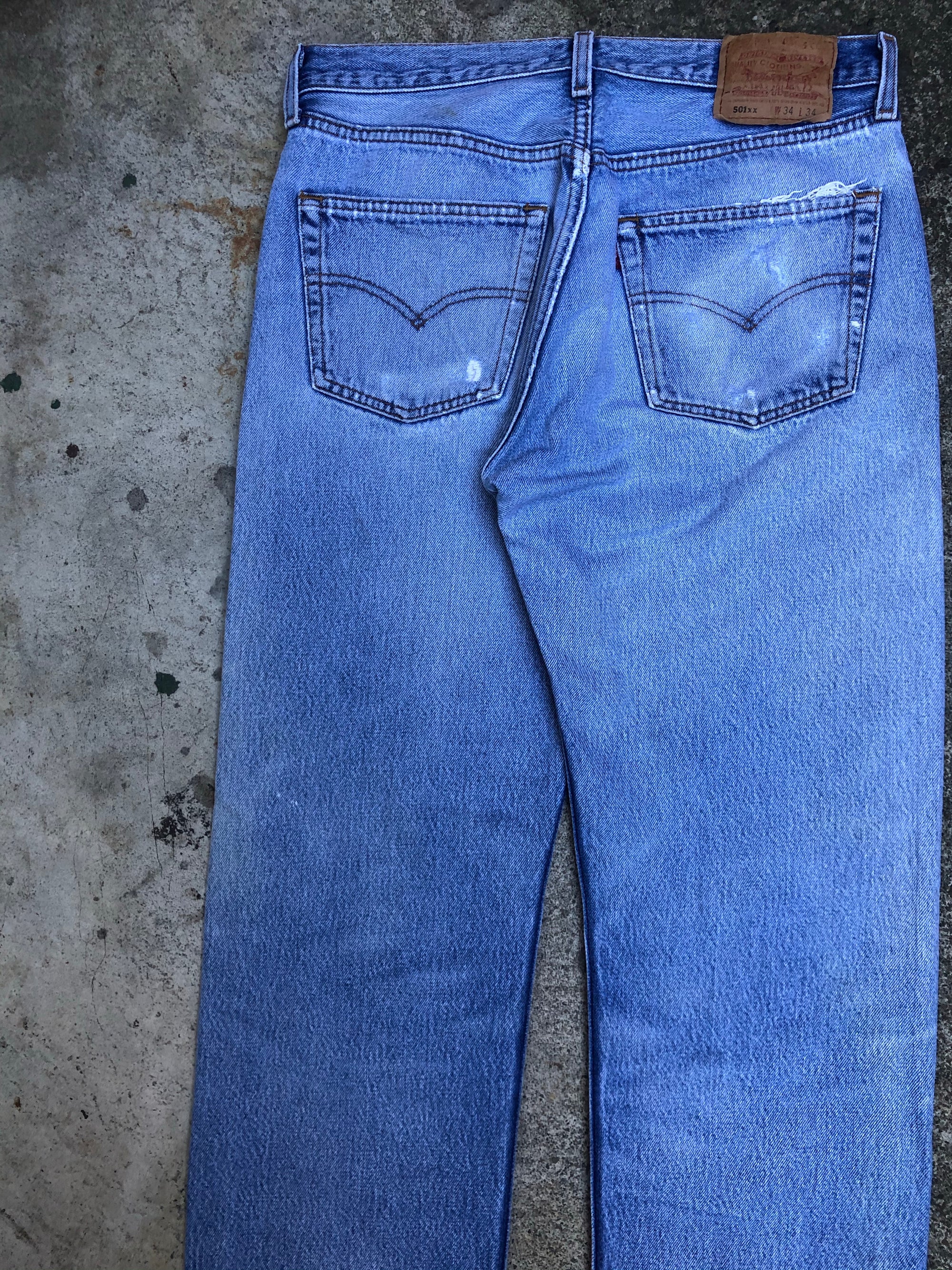 1990s Levis Faded Blue 501XX (31X29)