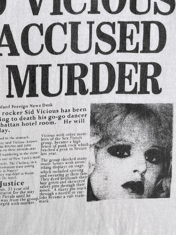 Vintage “Sid Vicious Is Accused Of Murder” Tee