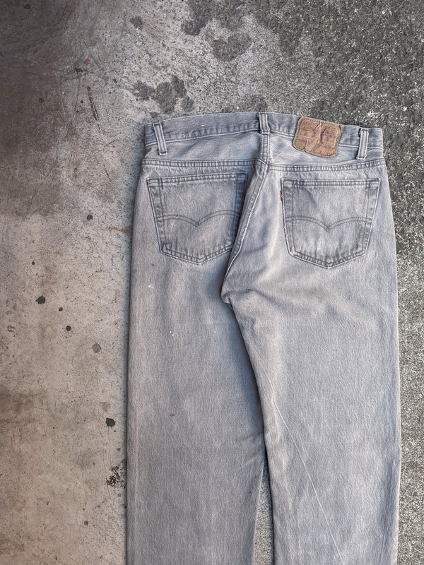 1980s Levi’s Faded Grey 501 Released Hem (32X33)