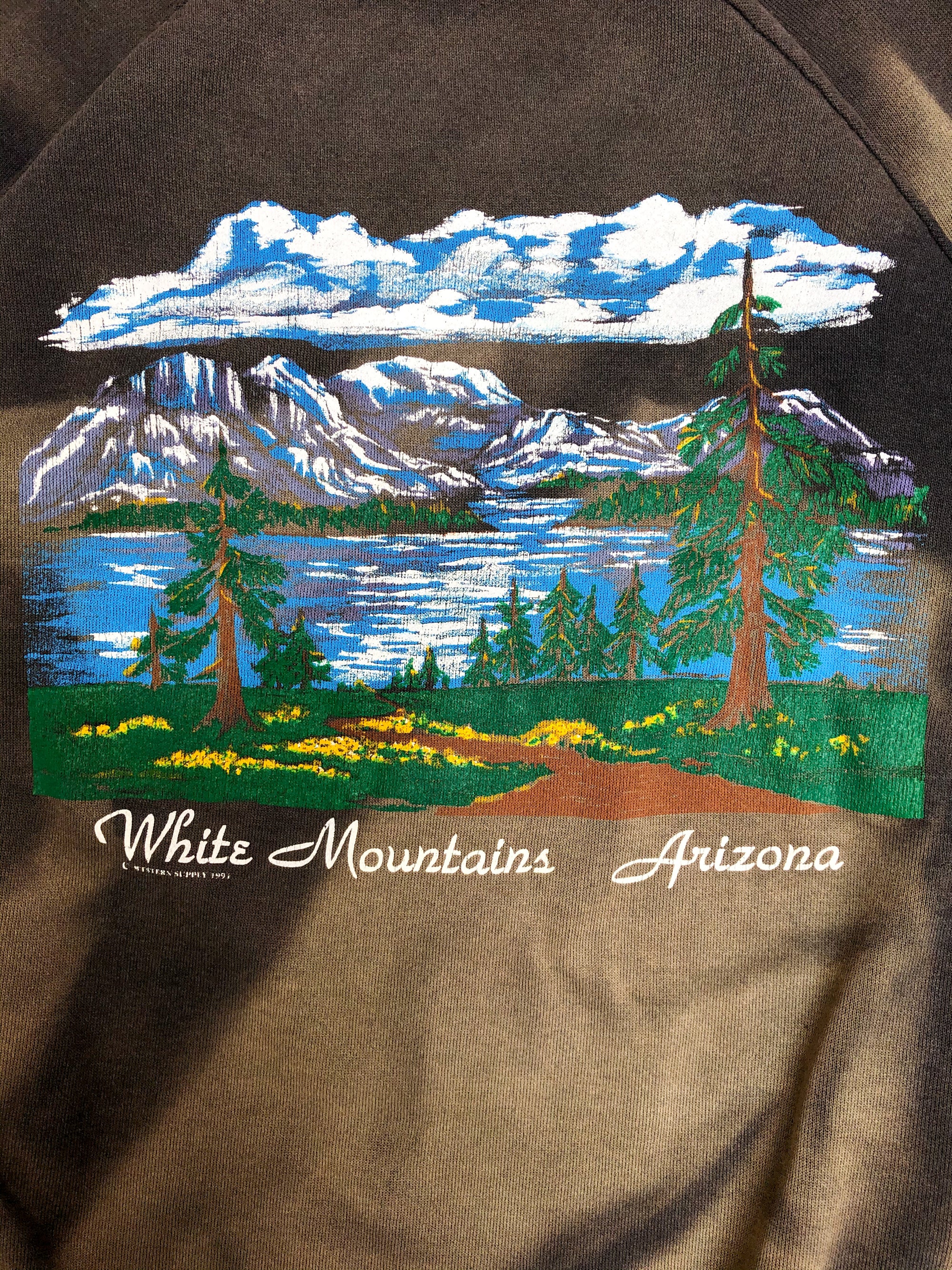 1980s Sun Faded “White Mountains Arizona” Raglan Sweatshirt