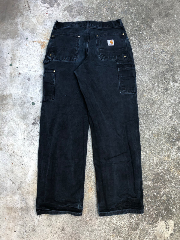 Carhartt B01 Black Double Front Knee Work Pants (28X28)