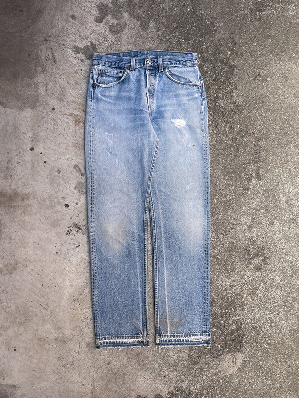 1980s Levi’s Faded Blue 501 Released Hem (30X32)