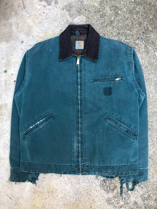 1990s Carhartt Teal Lined Work Jacket (M)