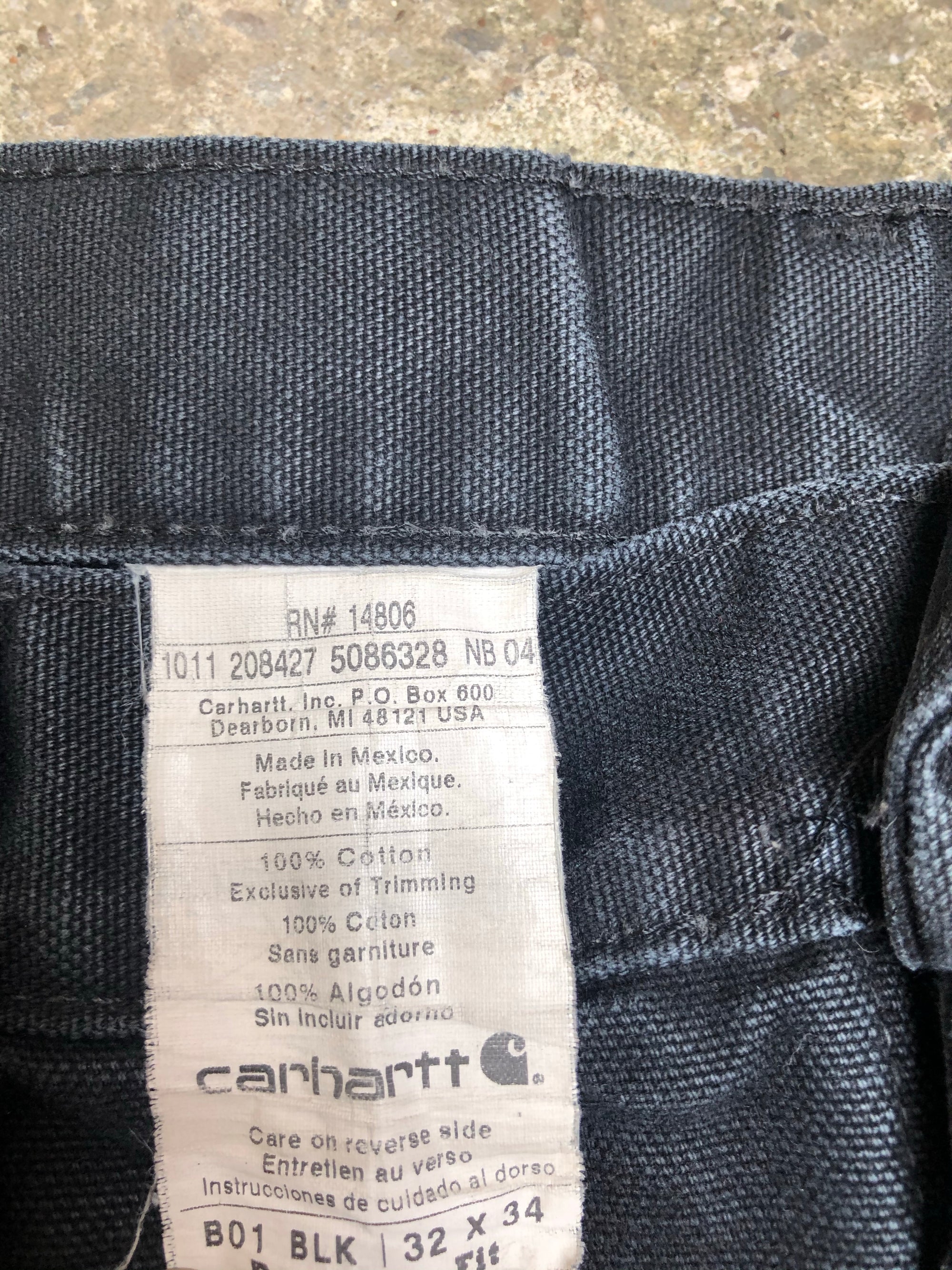 Carhartt B01 Black Double Front Knee Work Pants (32X32)