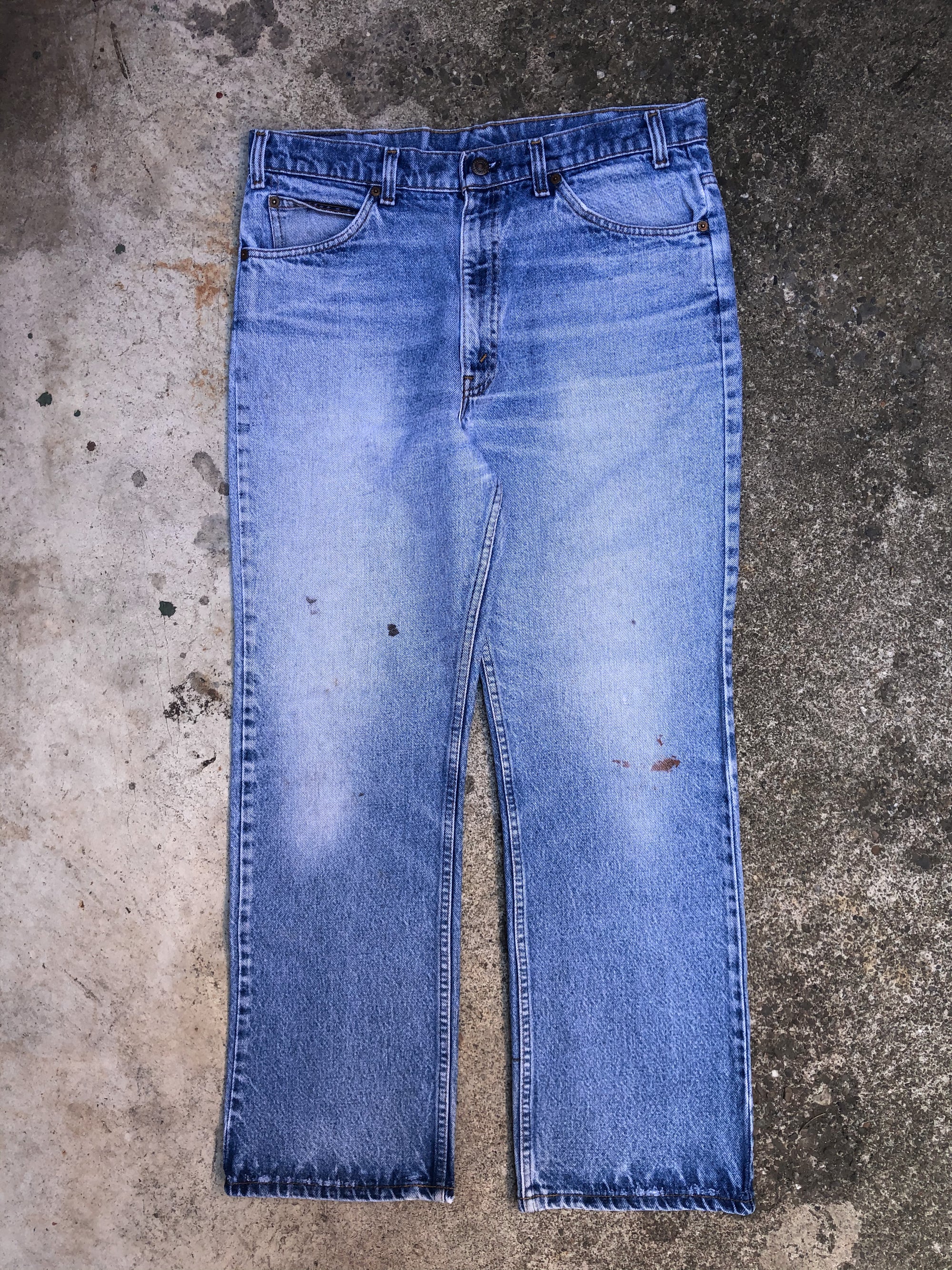 1980s Orange Tab Levis Faded Blue 517 (34X28)