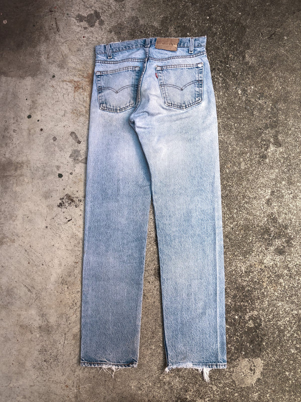 1980s/1990s Levis Distressed Faded Blue Denim (30X31)