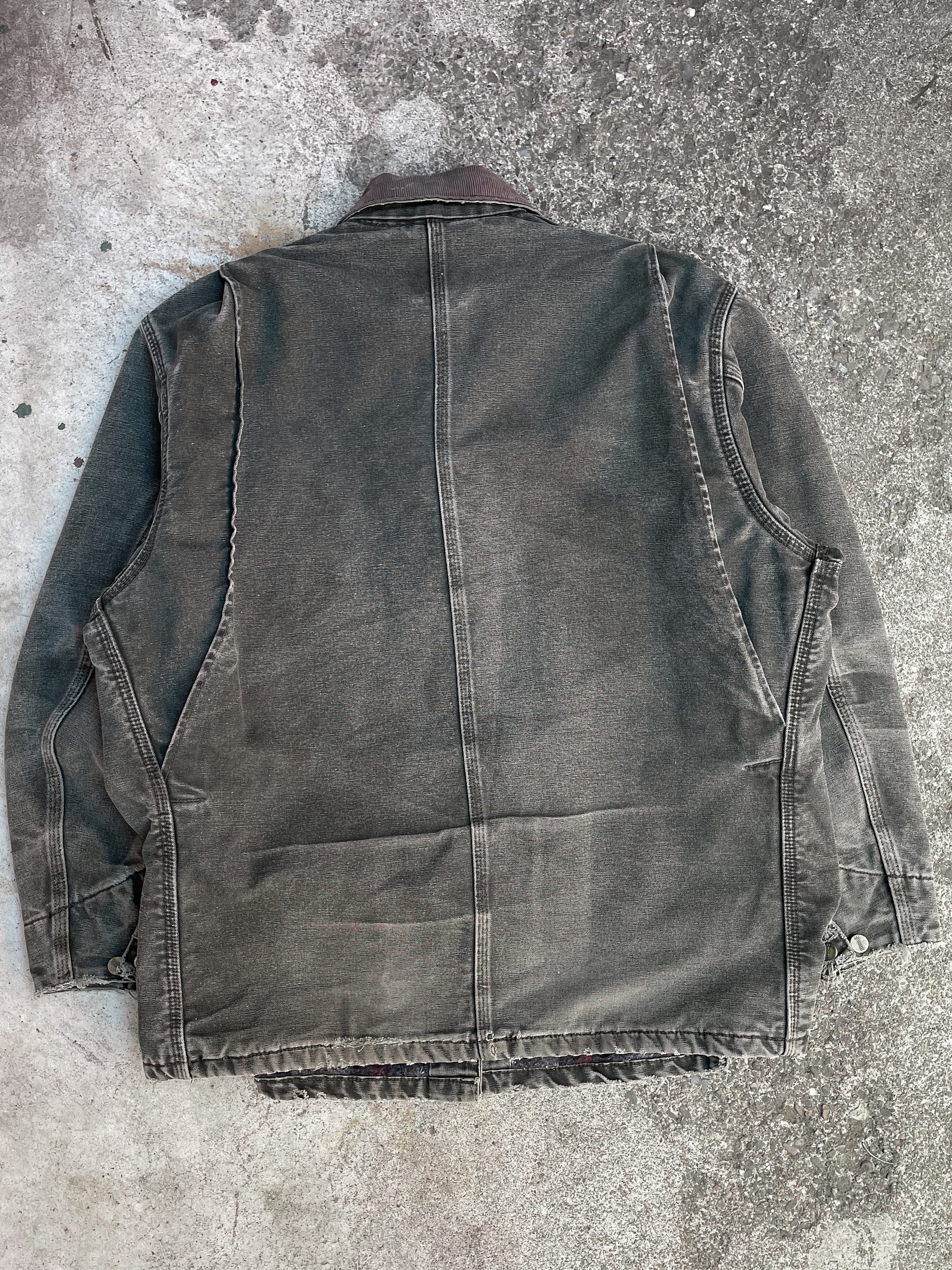 2000s Carhartt Faded Moss Green Lined Chore Jacket (XL