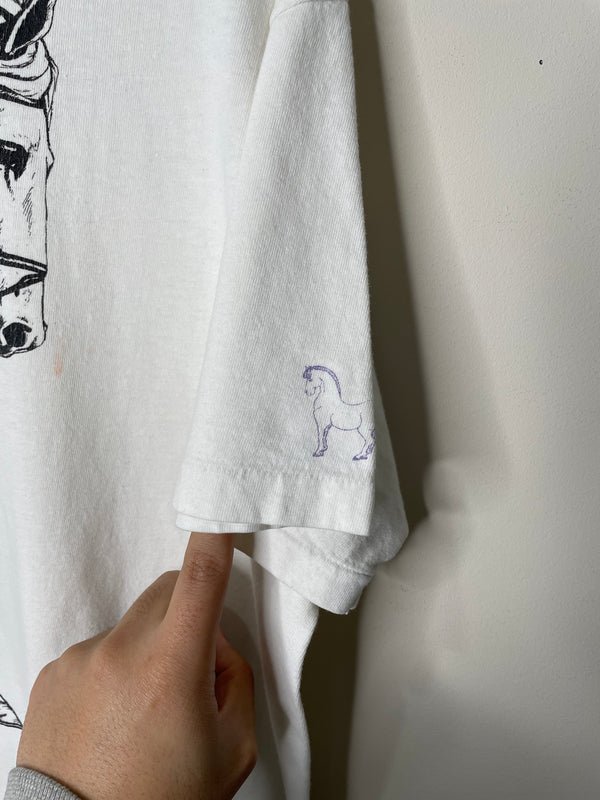 1990s “Horse Art” Single Stitched Tee (L)