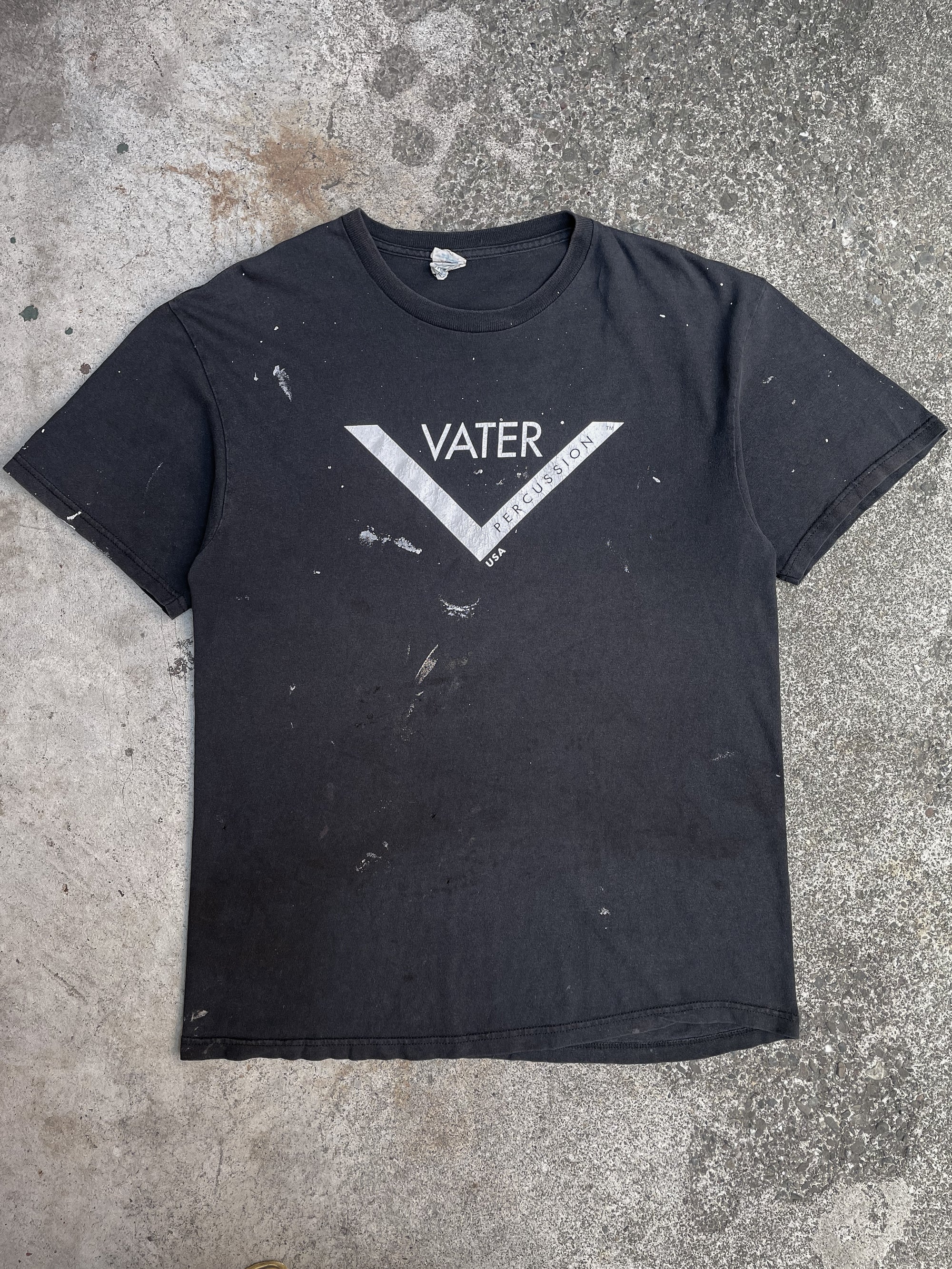 Vintage “Vater Percussion” Painted Faded Black Tee
