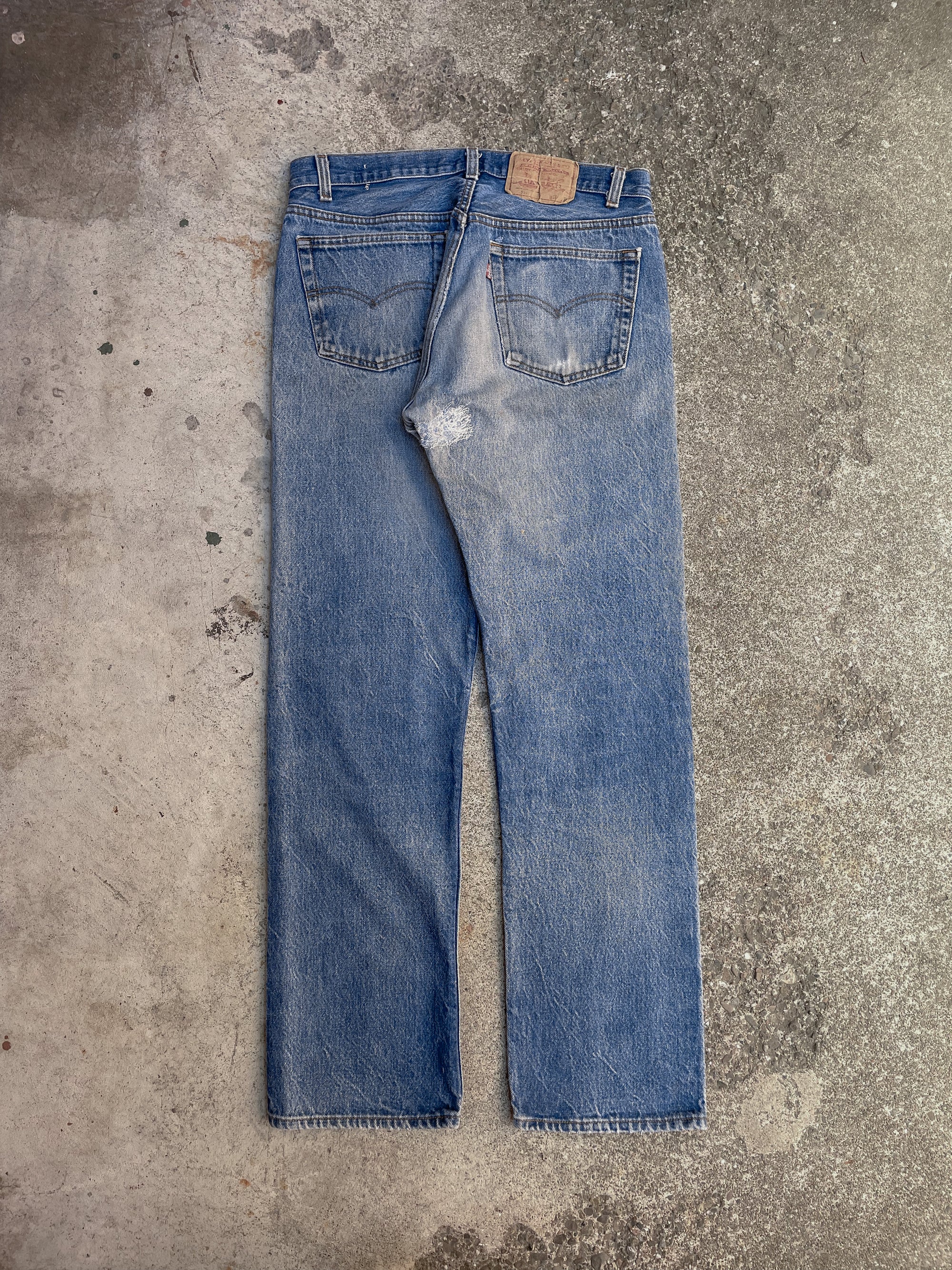 1980s Levi’s Repaired Worn In Blue 501 (32X29)