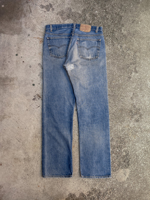 1980s Levi’s Repaired Worn In Blue 501 (32X29)