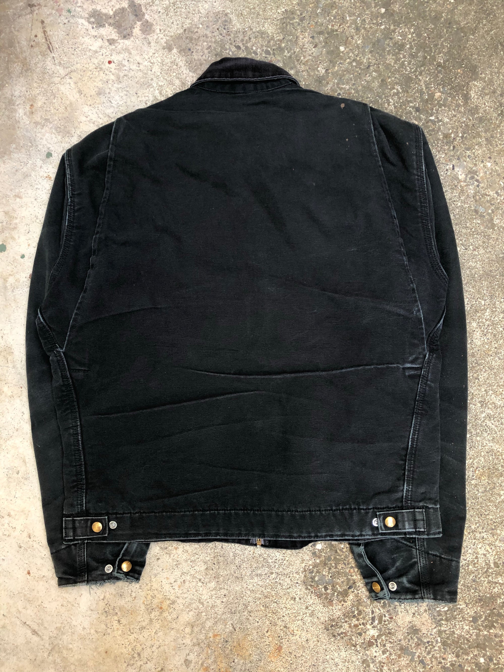 1990s Carhartt Faded Black Lined Work Jacket