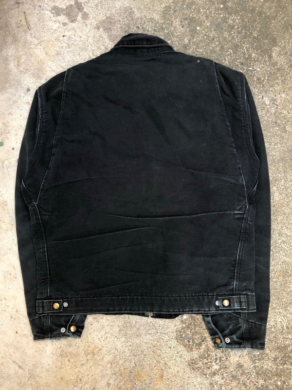 1990s Carhartt Faded Black Lined Work Jacket