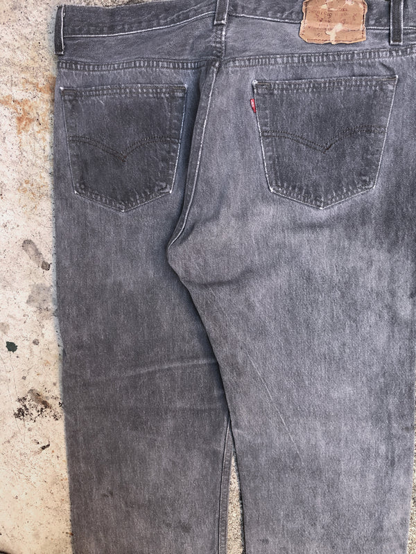 1990s Levis Worn In Grey 501 (34X28)