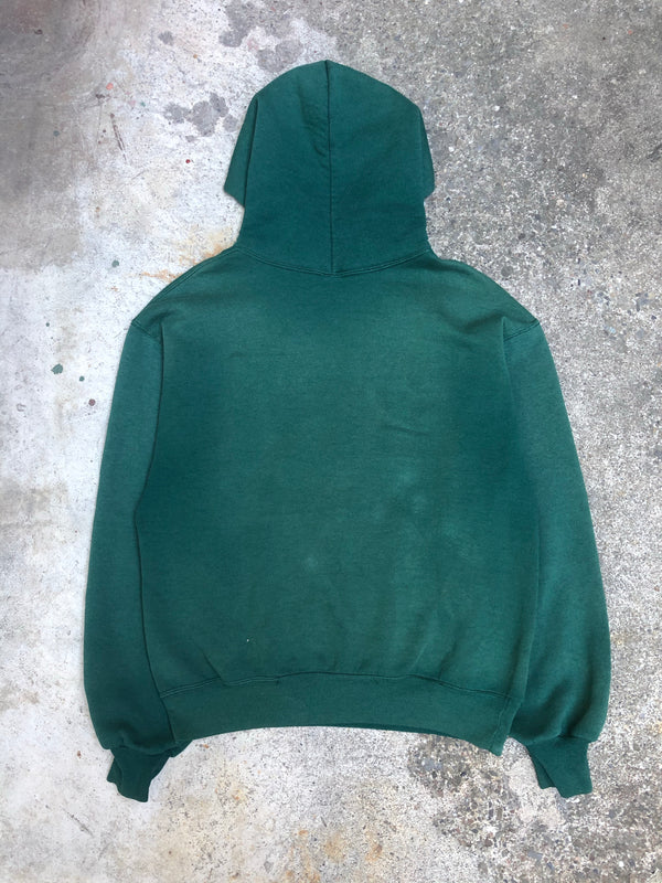 1990s Russell Sun Faded Green Blank Hoodie