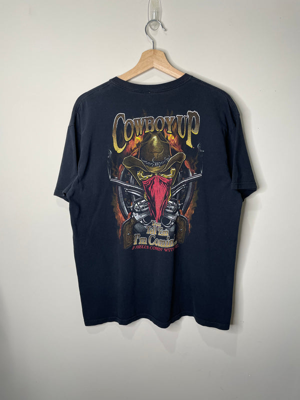 “Cowboy Up” Faded Tee (L)