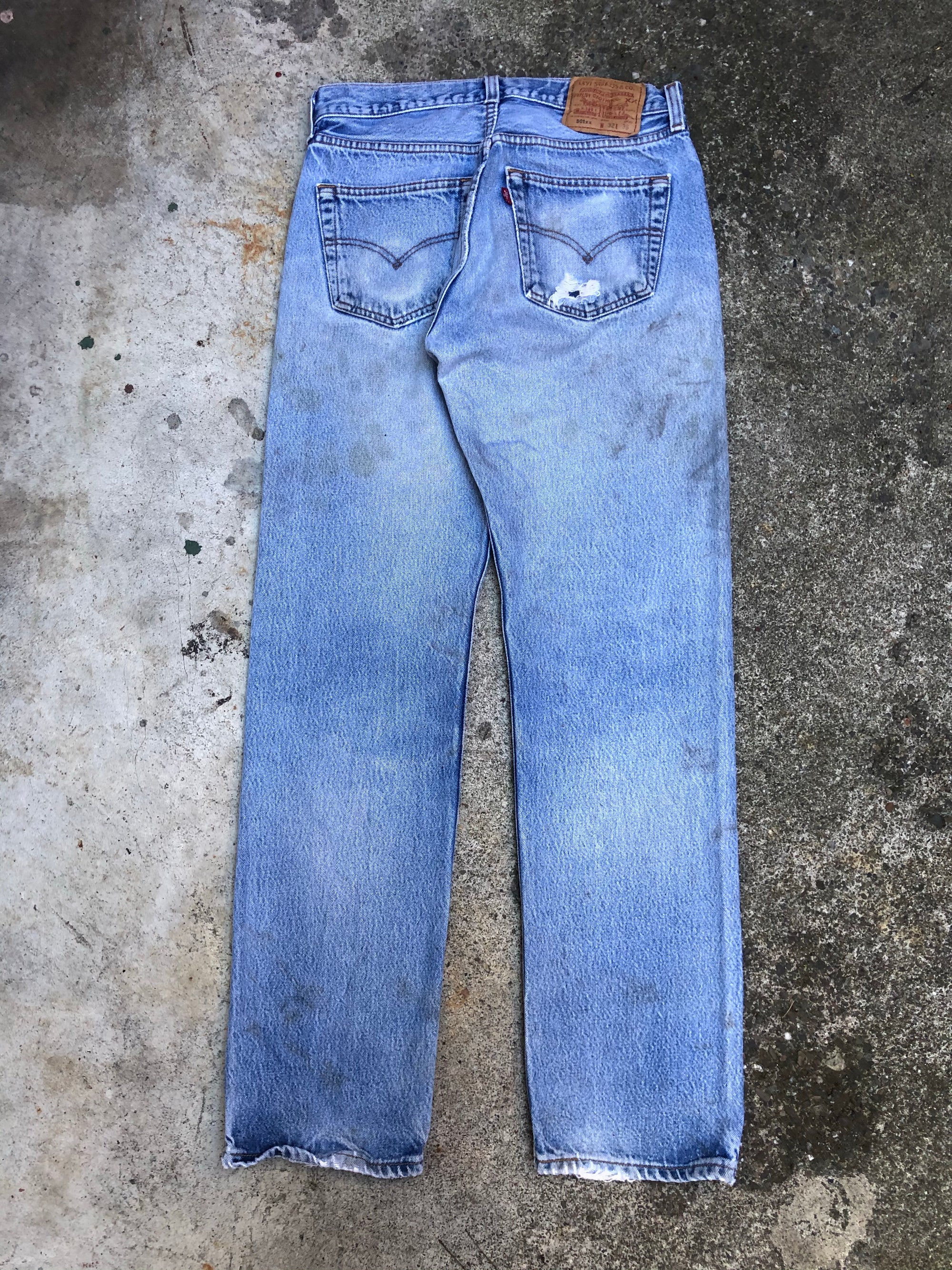 1990s Levis Worn In Blue 501XX (30X31)