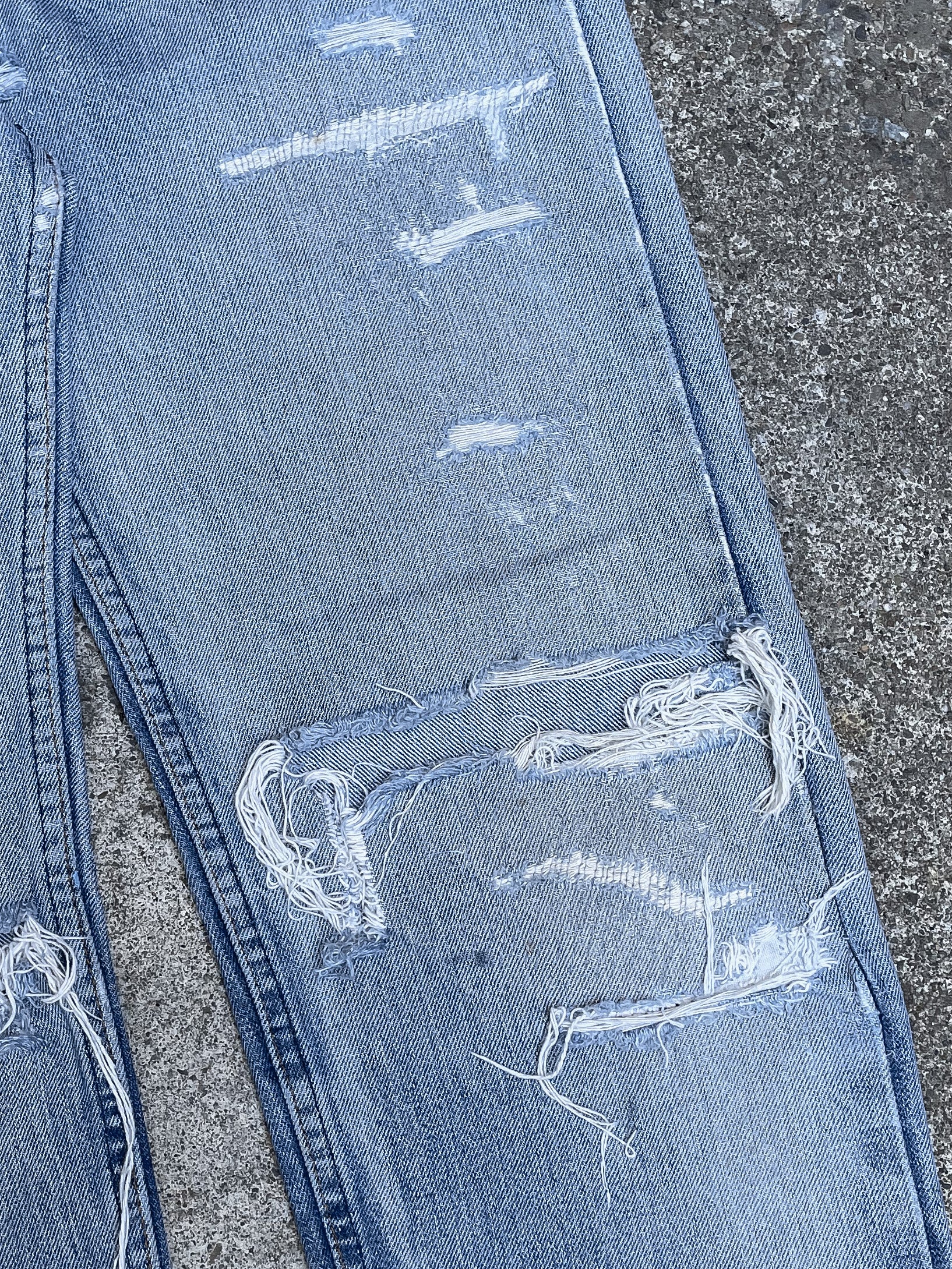 1970s/80s Orange Tab Levi’s Repaired Faded Blue 505 (31X32)