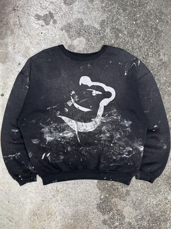 1990s Sun Faded Painted Black “Koala” Sweatshirt (L/XL)