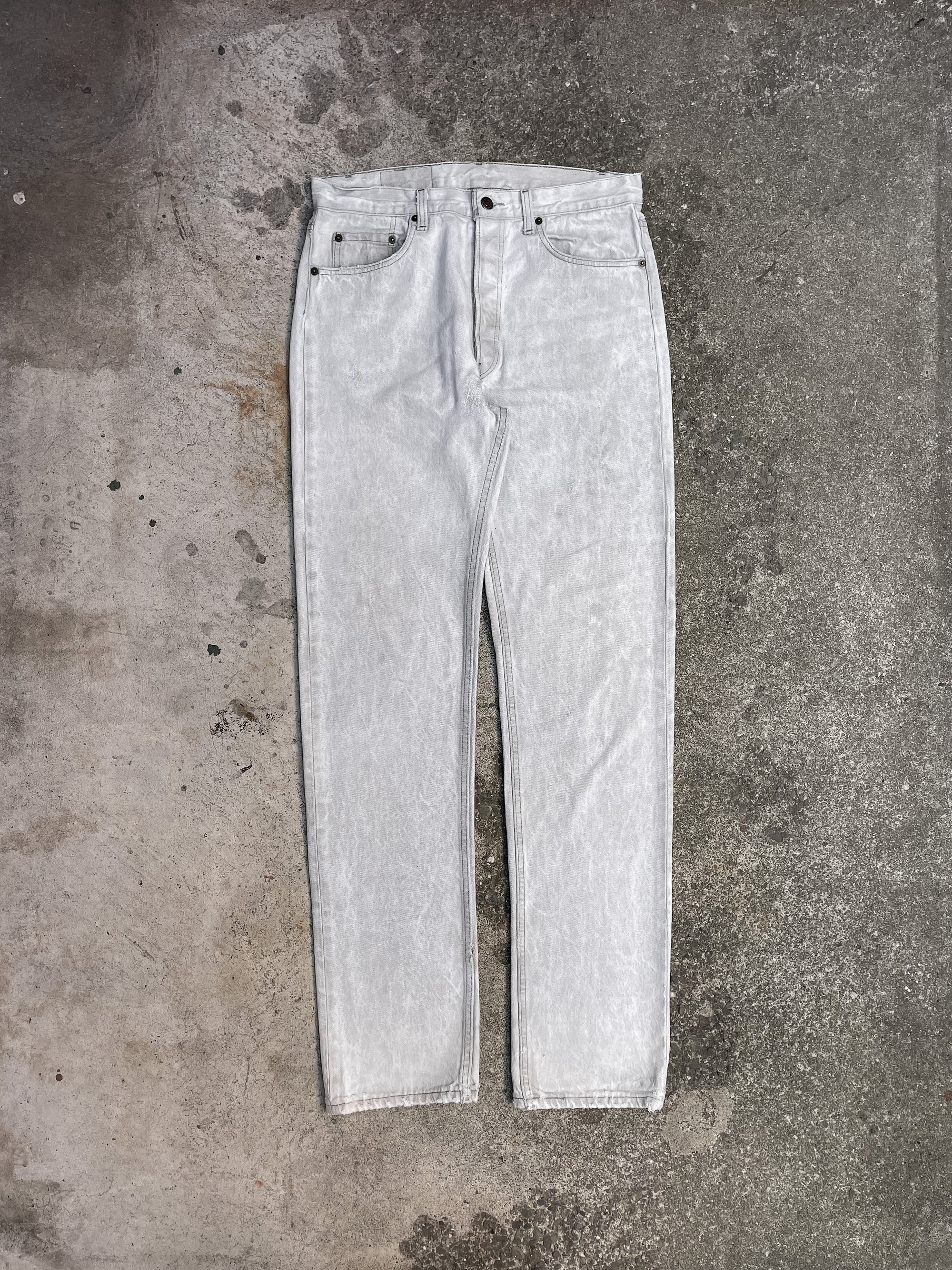 1980s Levi’s Repaired Faded Light Grey 501 (32X35)