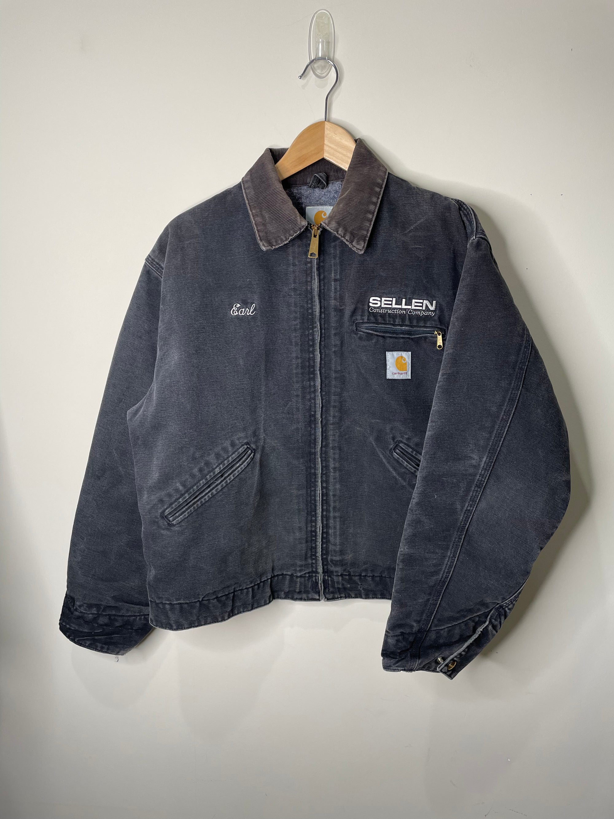 1990s Carhartt “Earl” Faded Black Lined Work Jacket (M/L)