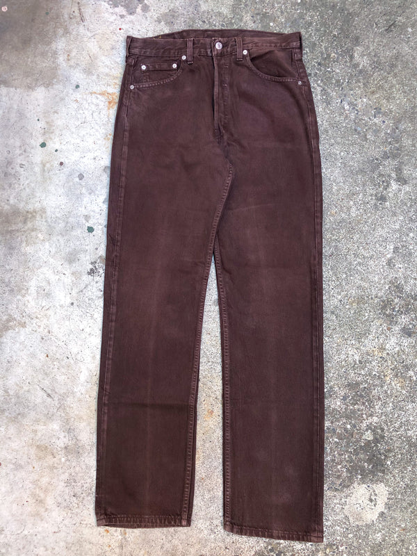 1990s Levis Faded Chocolate Brown 501 (32X32)