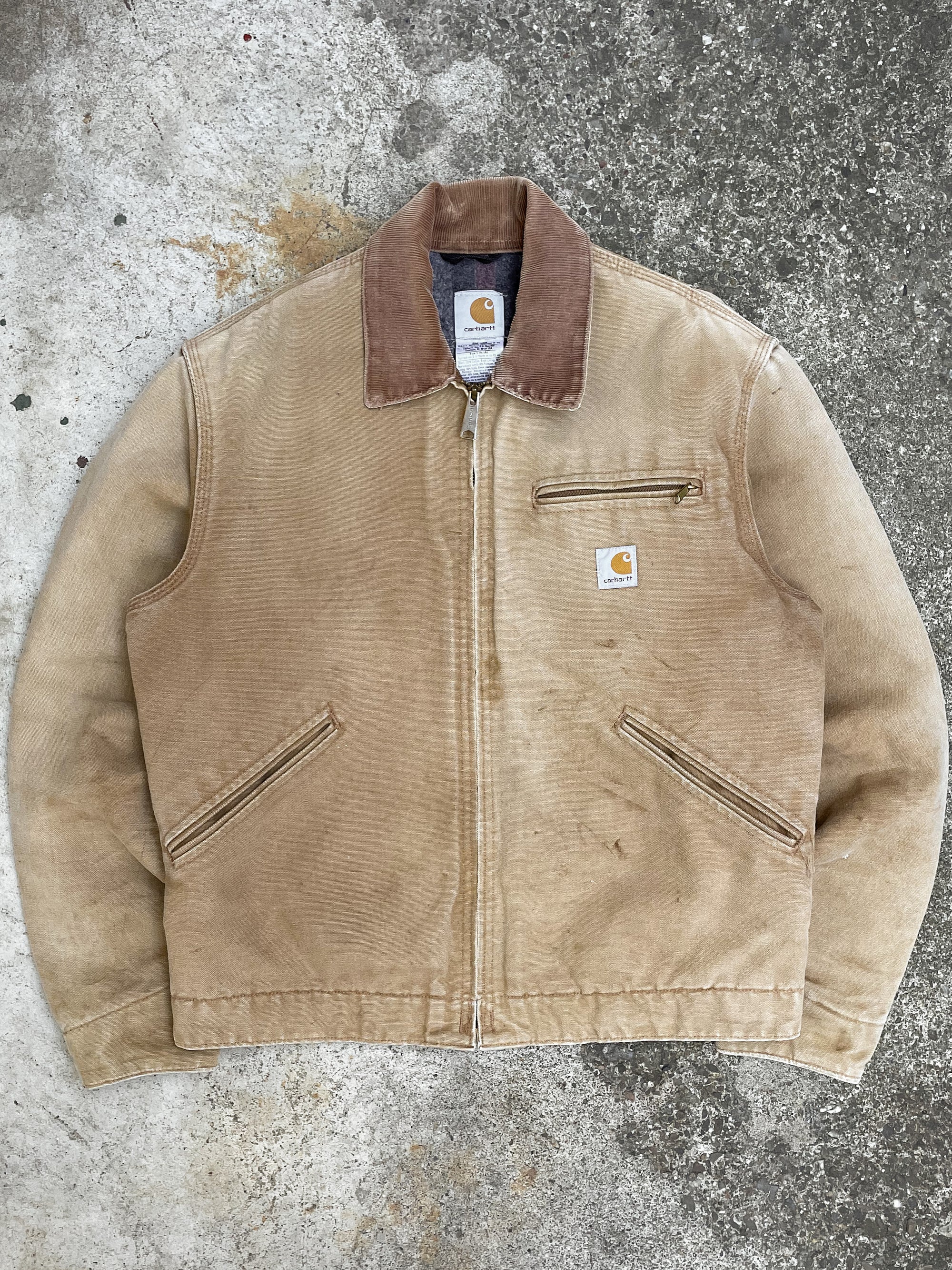 Carhartt Faded Tan Lined Work Jacket (S)