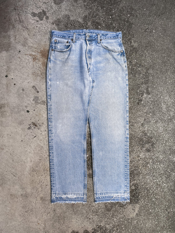 1990s Levi’s Faded Blue 501 Released Hem (30X29)