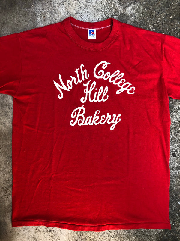 1980s Russell Red "North College Hill Bakery" Tee