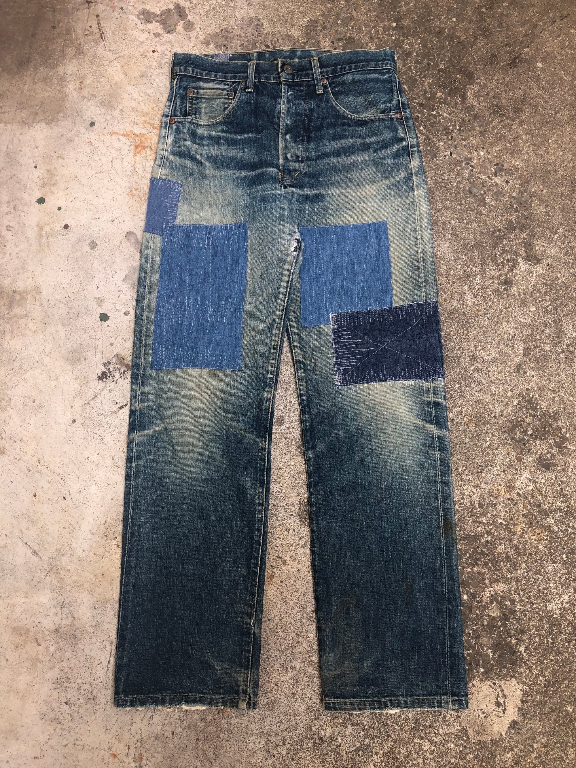 1990s Patchwork Repaired Japanese Selvedge Levis 503BXX (31X31)