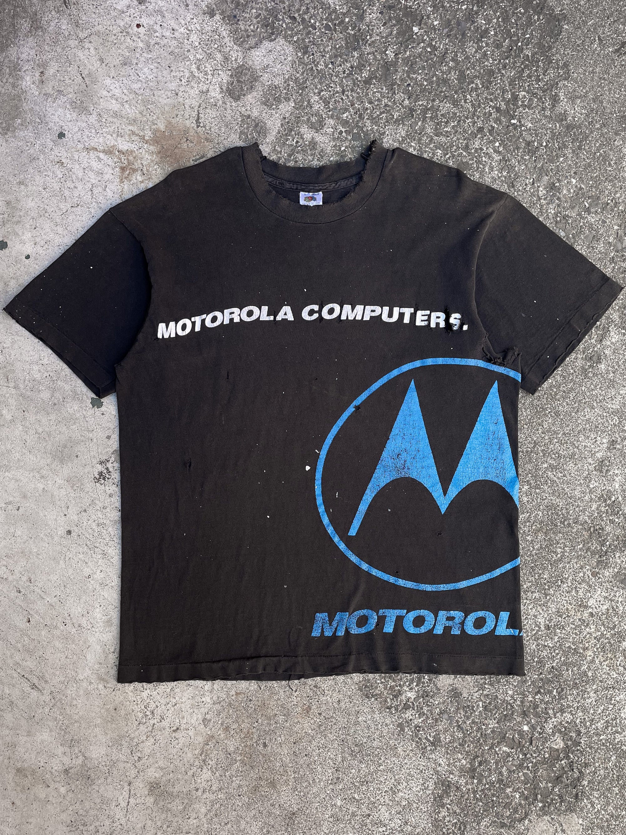 1990s “Motorola Computers” Thrashed Single Stitched Tee (L)