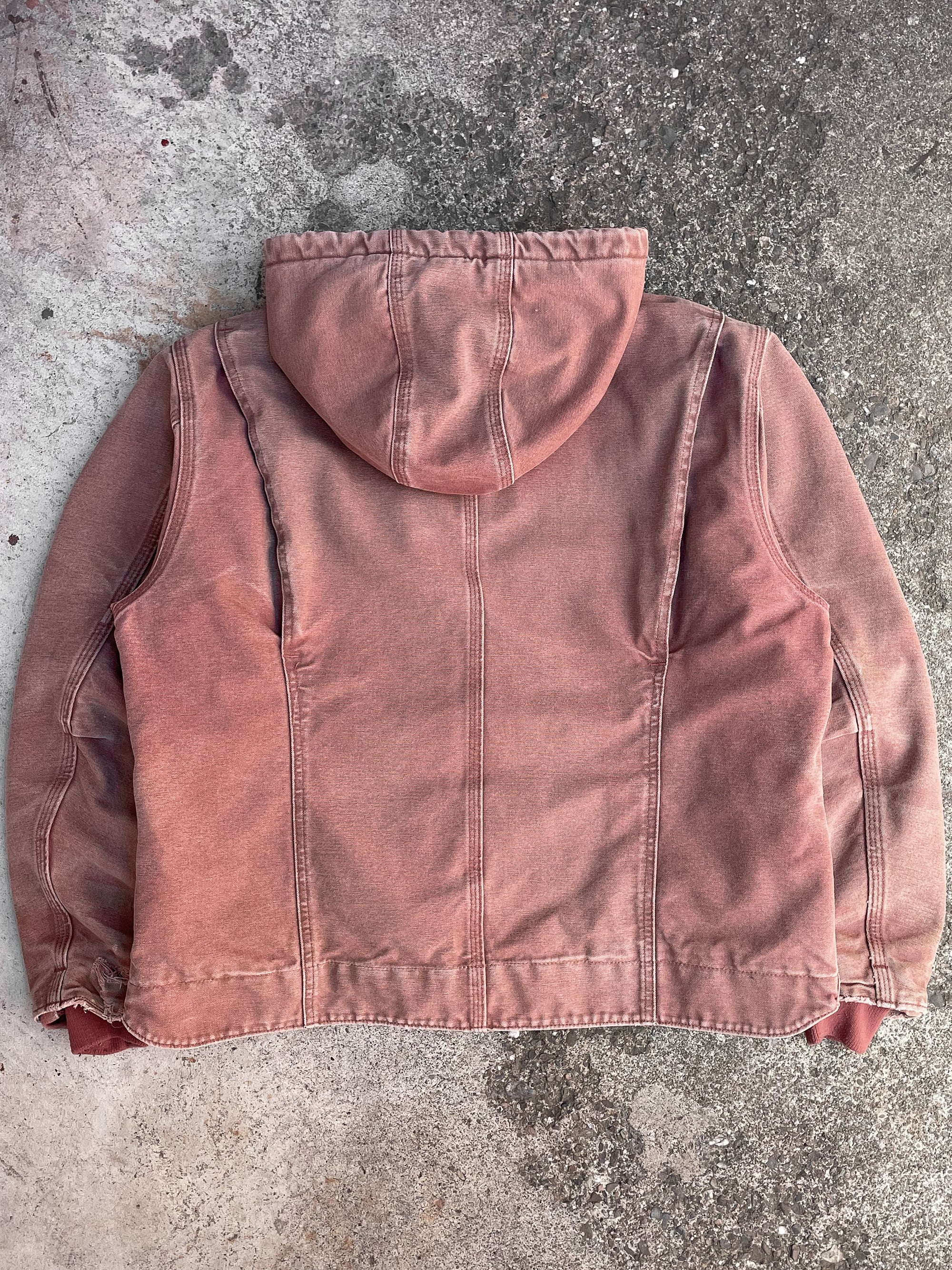 Carhartt Faded Salmon Fleece Lined Hooded Work Jacket